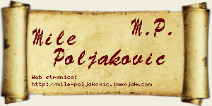 Mile Poljaković vizit kartica